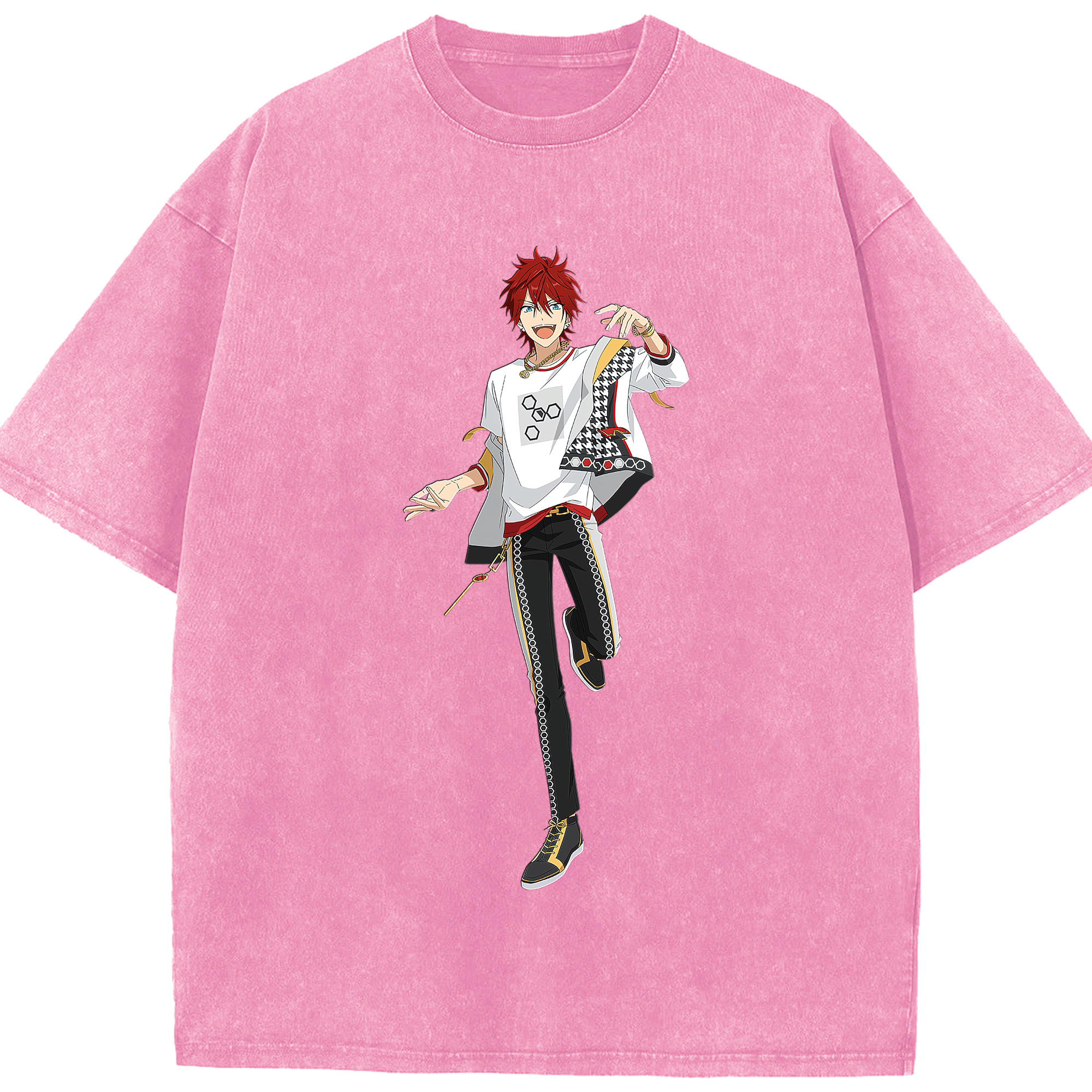 （画像用） あんさんぶるスターズ! Ensemble Stars 綿100% ヴィンテージ風 半袖Tシャツ（フロントプリント）